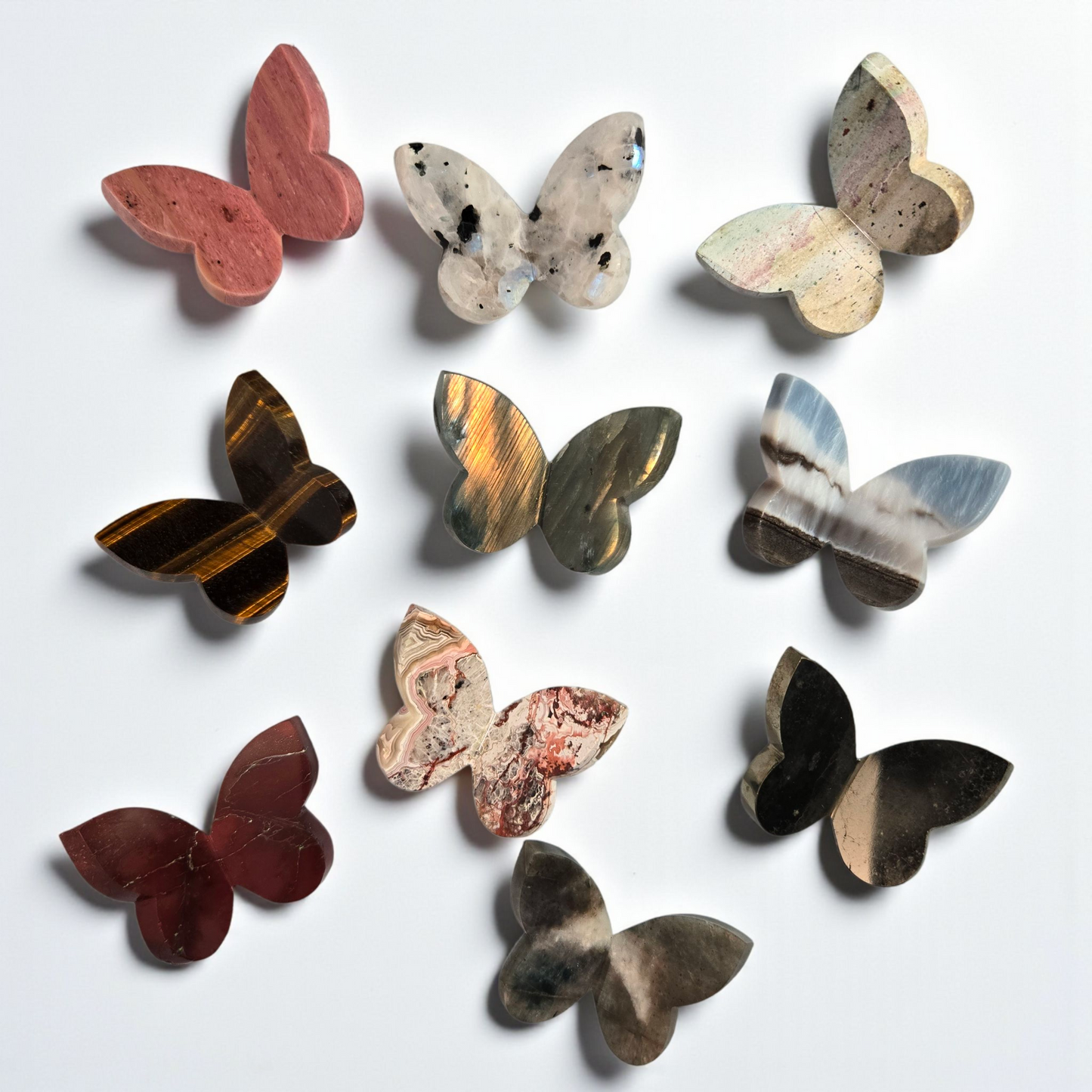 Pink Petrified Wood Butterfly