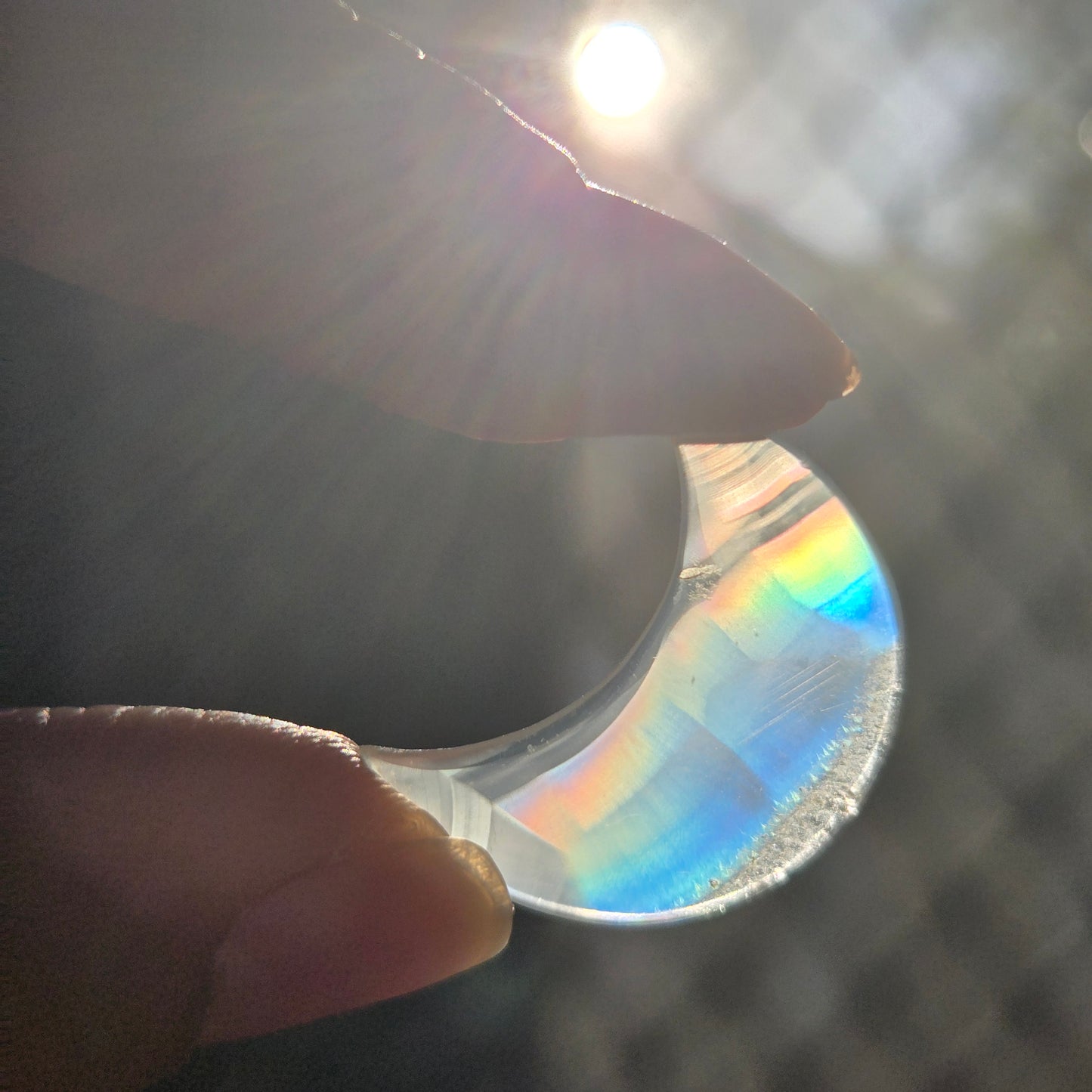 Iris Agate Crescent Moon