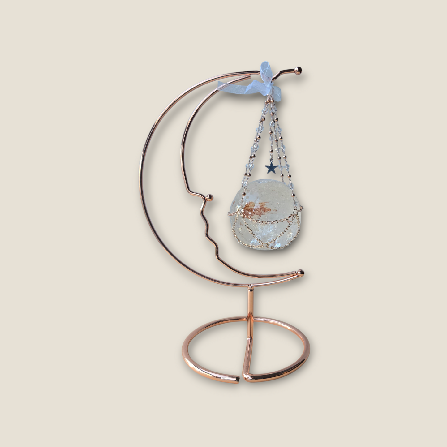 Crescent Moon Hanging Sphere Stand