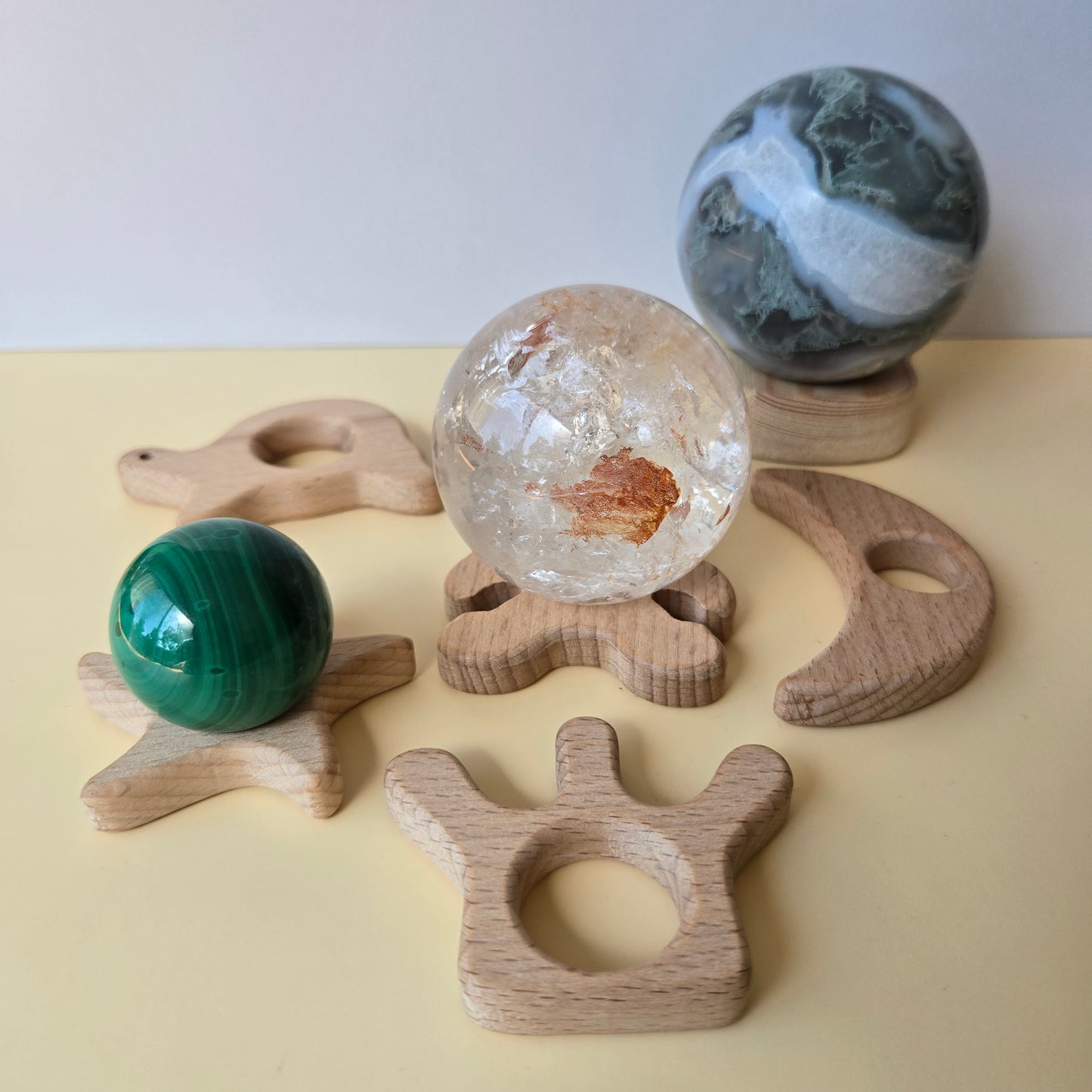Wooden Sphere Stand