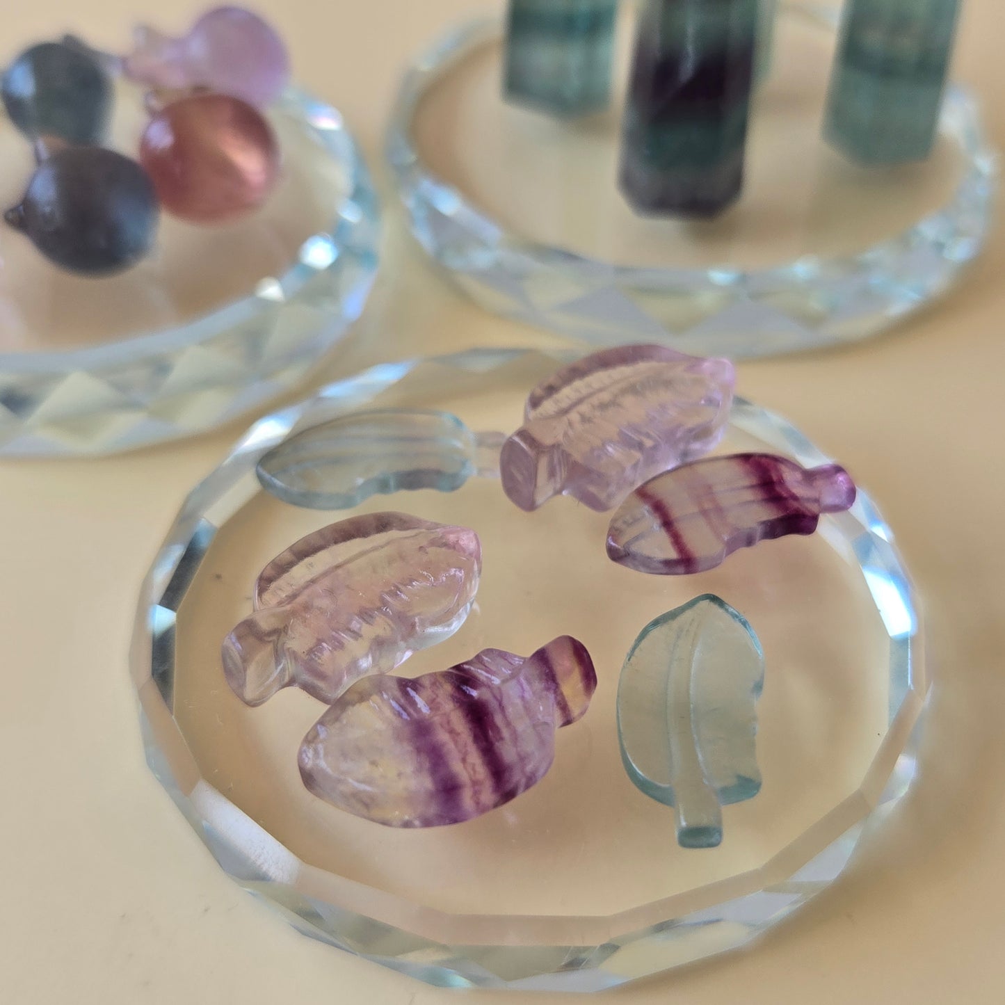 Mini Fluorite Feather Carving