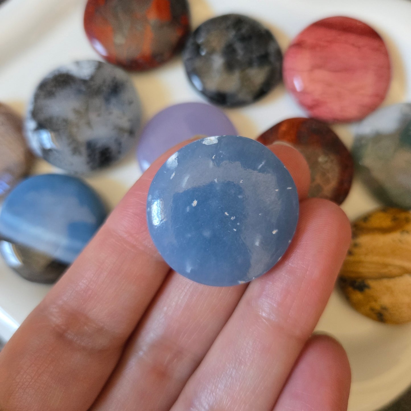 Angelite Mini Flat Stone