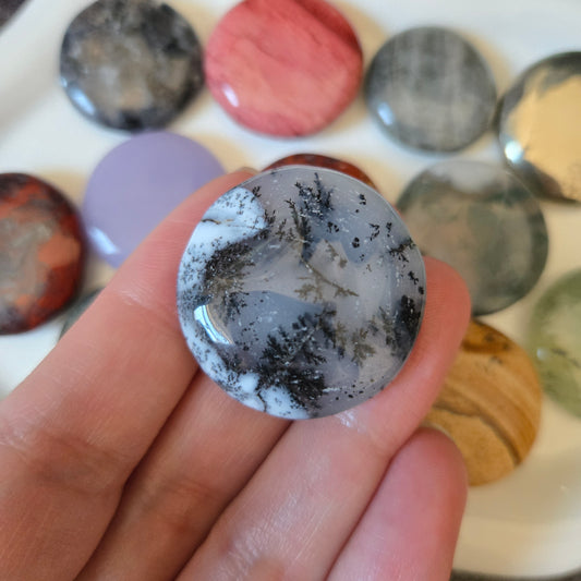 Dendritic Opal Mini Flat Stone