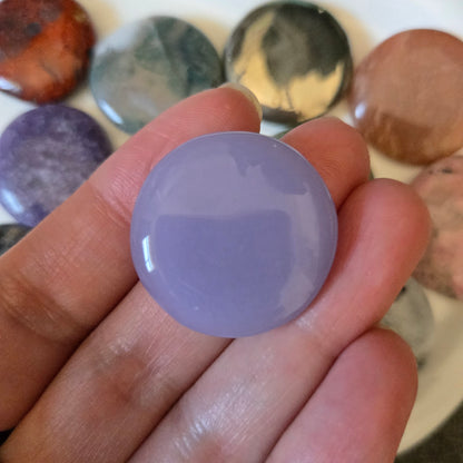 Lavender Fluorite Mini Flat Stone