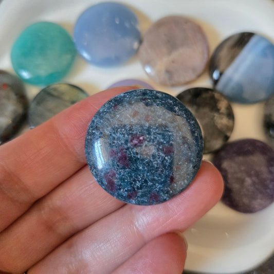 Ruby in Kyanite Mini Flat Stone