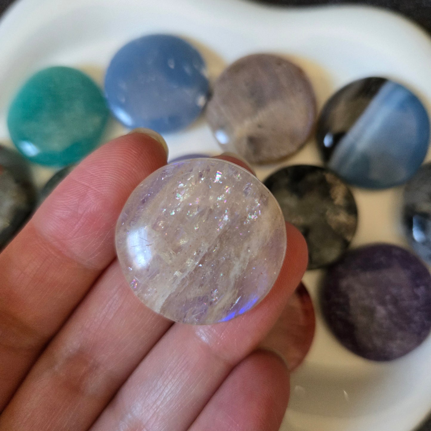 Tanzanian Moonstone Mini Palm Stone