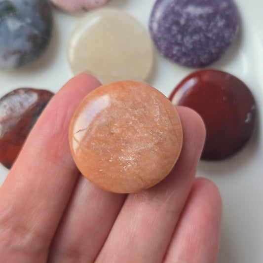 Peach Moonstone Mini Flat Stone