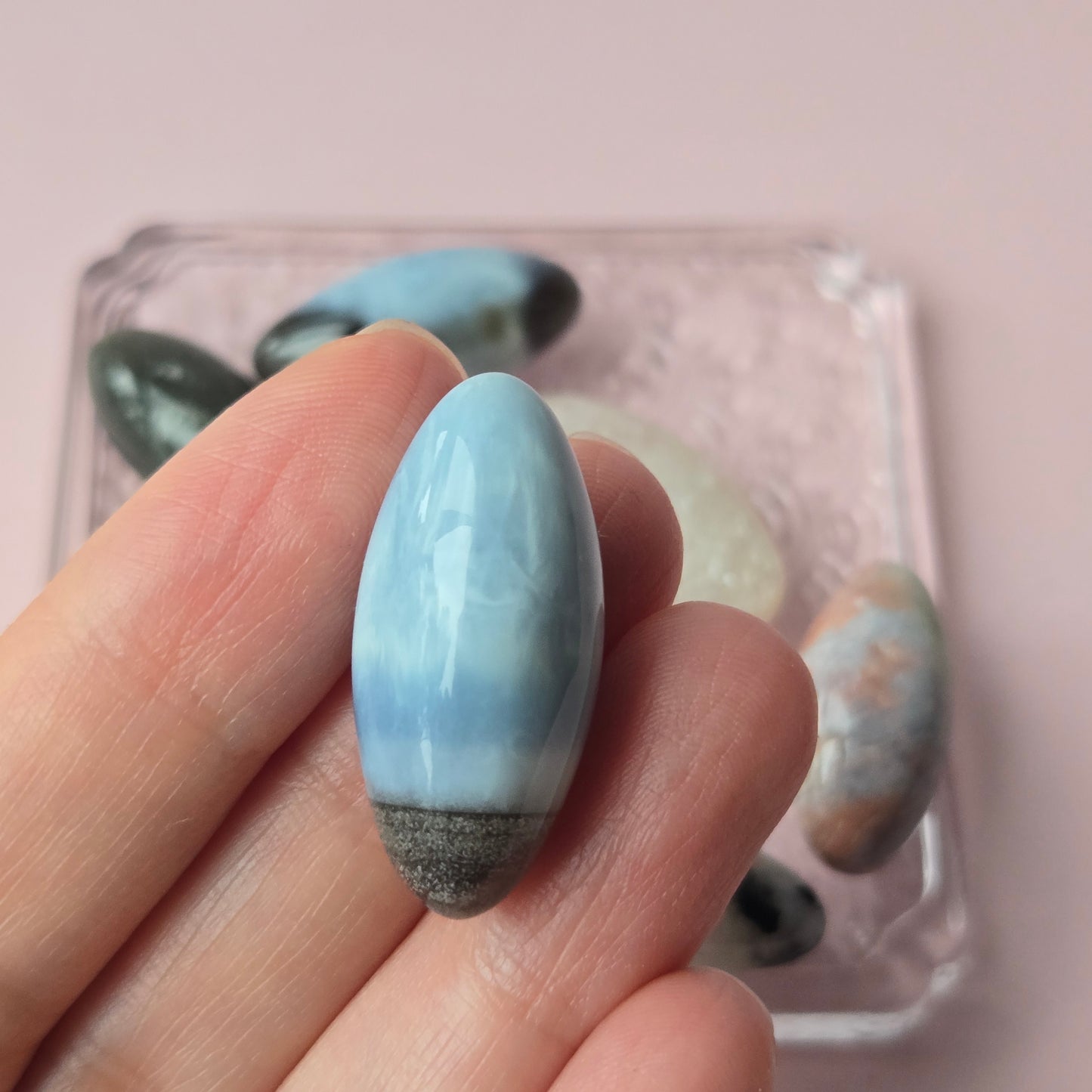 Mini Blue Opal Shiva Lingam