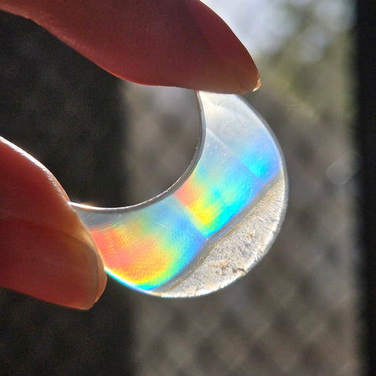 Iris Agate Crescent Moon