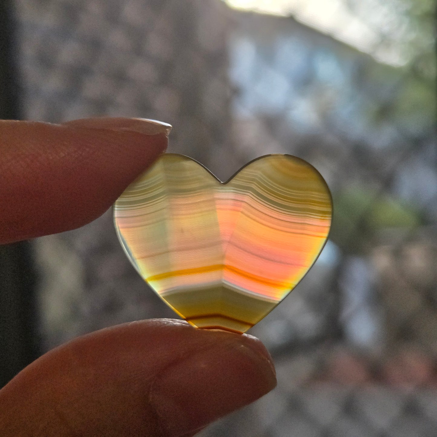 Iris Agate Heart