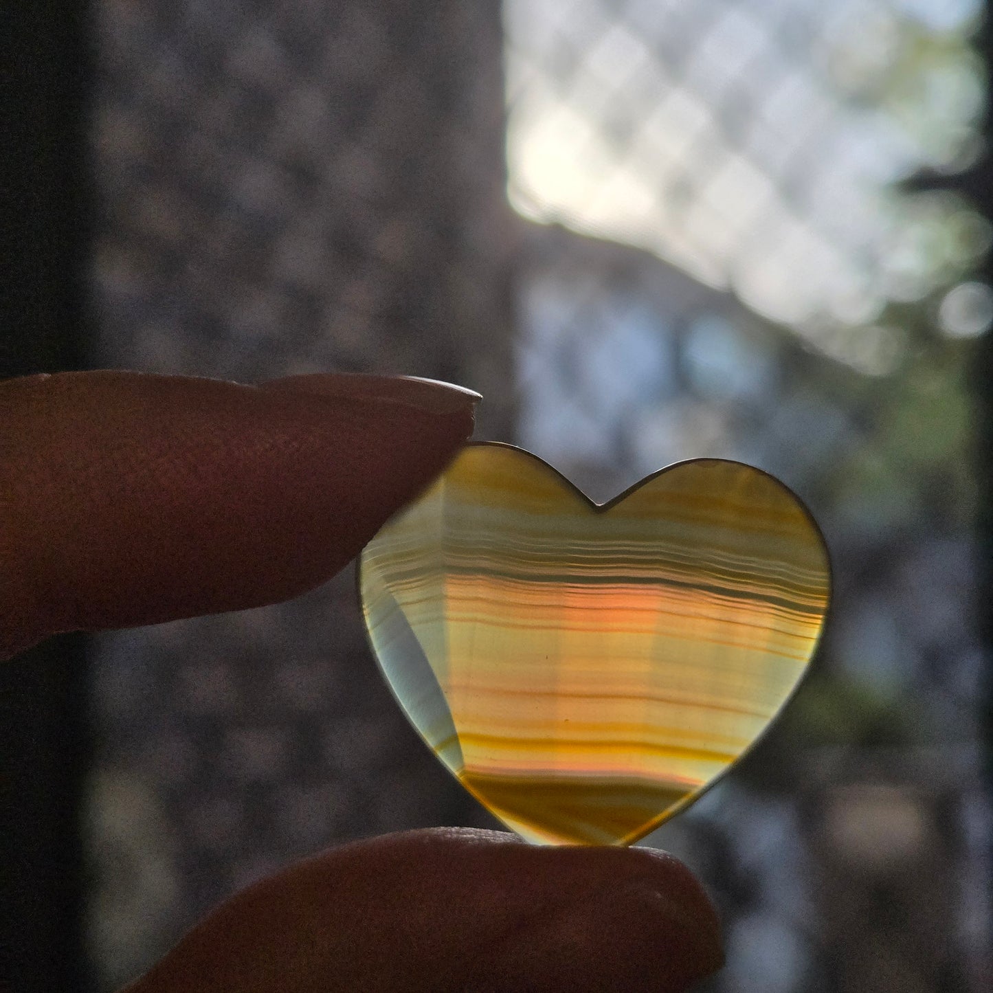 Iris Agate Heart