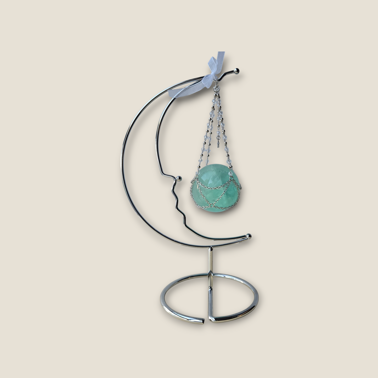 Crescent Moon Hanging Sphere Stand