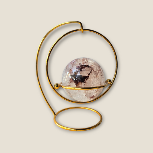 Large Gold Circle Sphere Stand