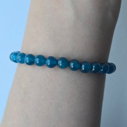 Blue Apatite Beaded Bracelet