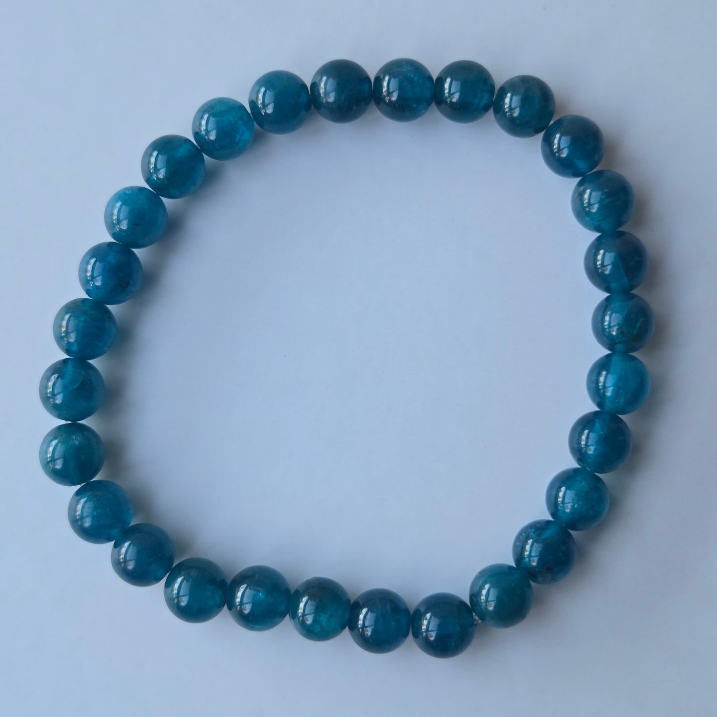 Blue Apatite Beaded Bracelet