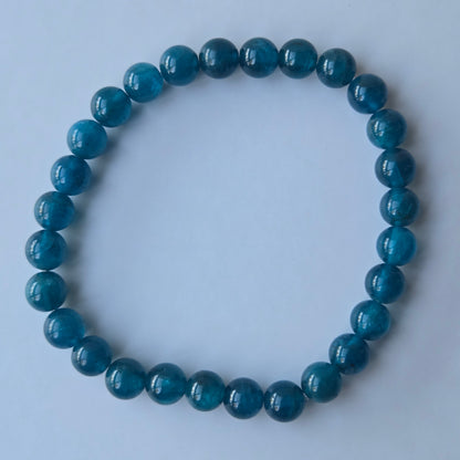 Blue Apatite Beaded Bracelet