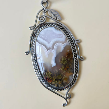Scenic Moss Agate Pendant