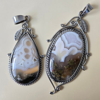 Scenic Moss Agate Pendant