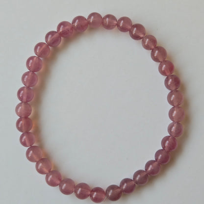 HQ Old Mine Madagascar Star Rose Quartz 5mm Bracelet
