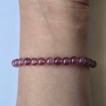 HQ Old Mine Madagascar Star Rose Quartz 6mm Bracelet