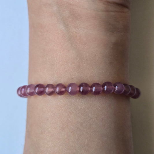 HQ Old Mine Madagascar Star Rose Quartz 6mm Bracelet