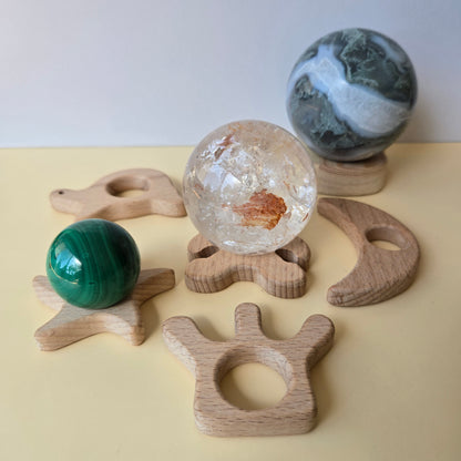 Wooden Sphere Stand