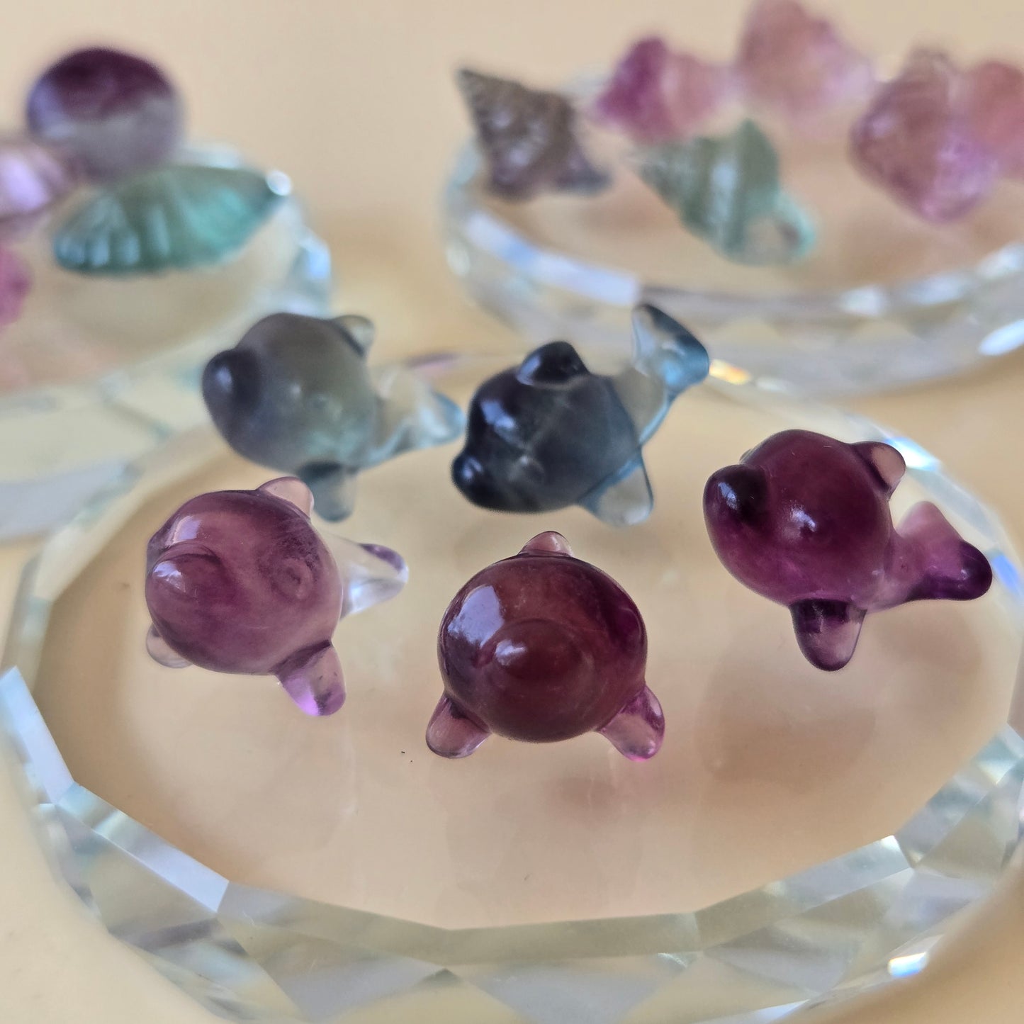 Mini Fluorite Dolphin Carving