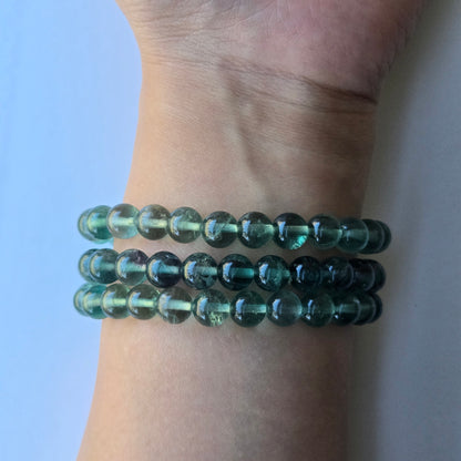 Green Fluorite 8mm Beaded Bracelet