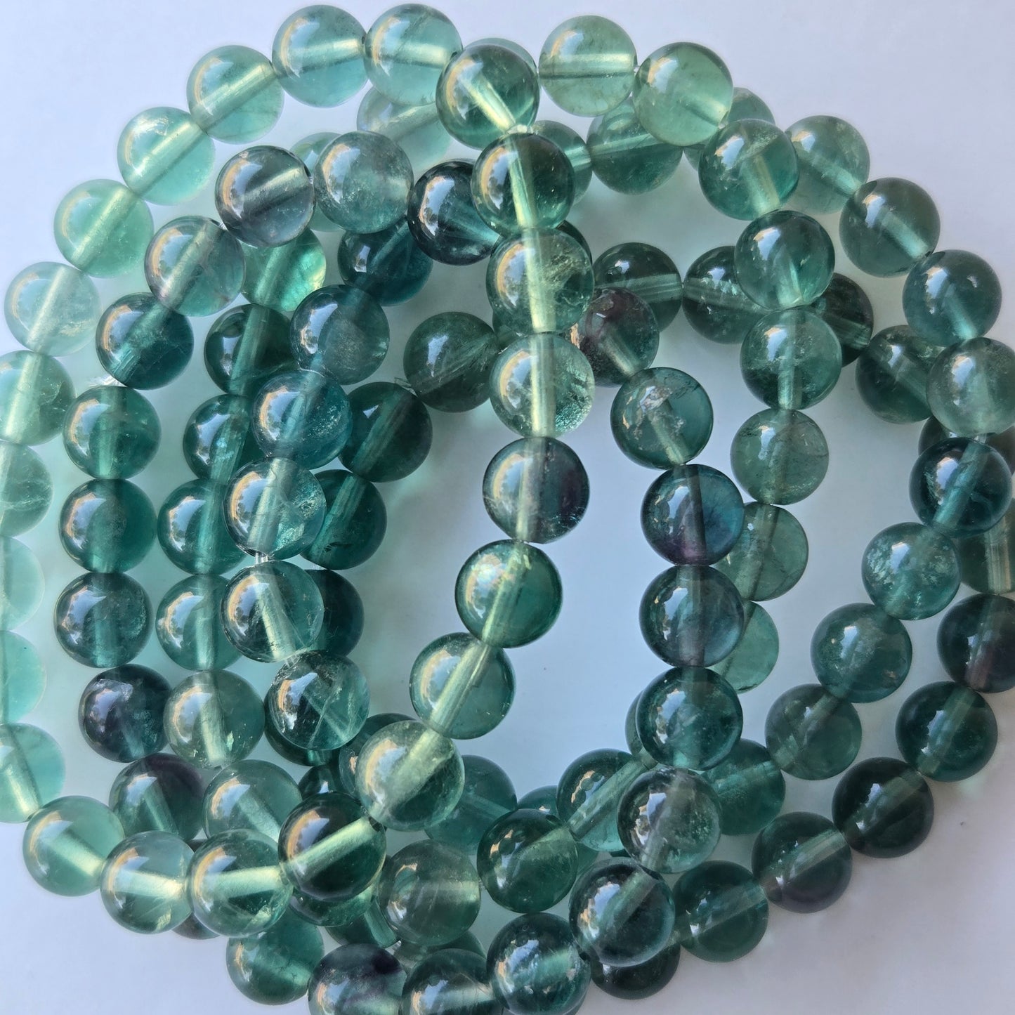 Green Fluorite 8mm Beaded Bracelet