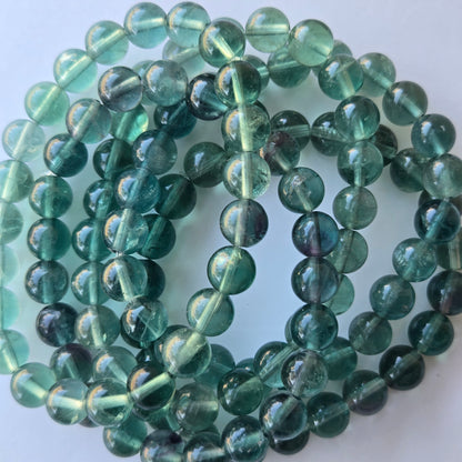 Green Fluorite 8mm Beaded Bracelet