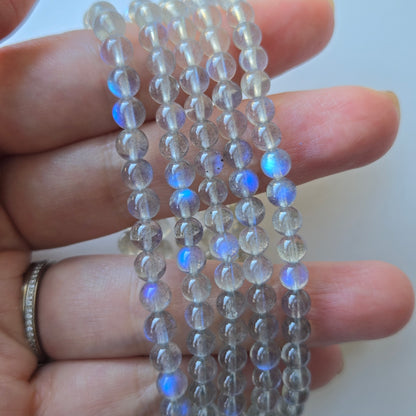 Blue Flash Labradorite 5mm Beaded Bracelet