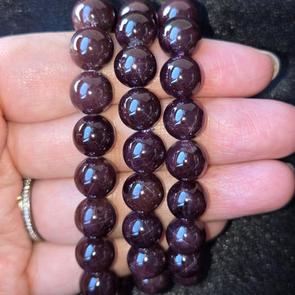 Star Garnet 10mm Beaded Bracelet