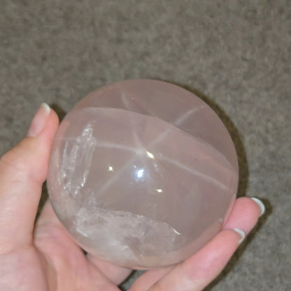 Star Rose Quartz Sphere