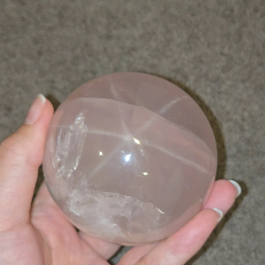 Star Rose Quartz Sphere