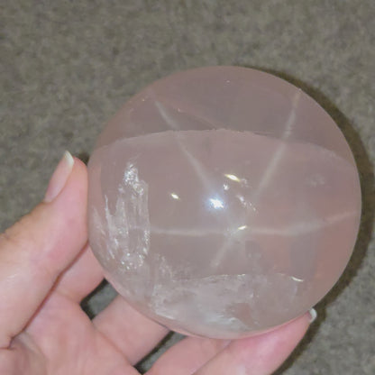 Star Rose Quartz Sphere