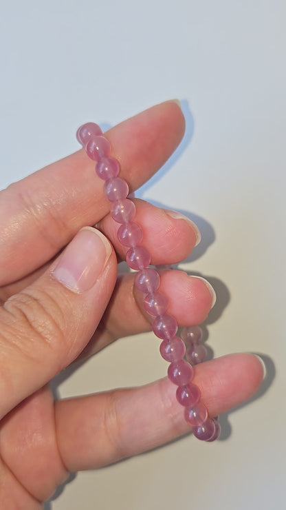 HQ Old Mine Madagascar Star Rose Quartz 5mm Bracelet