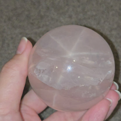 Star Rose Quartz Sphere