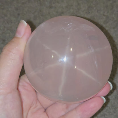 Star Rose Quartz Sphere